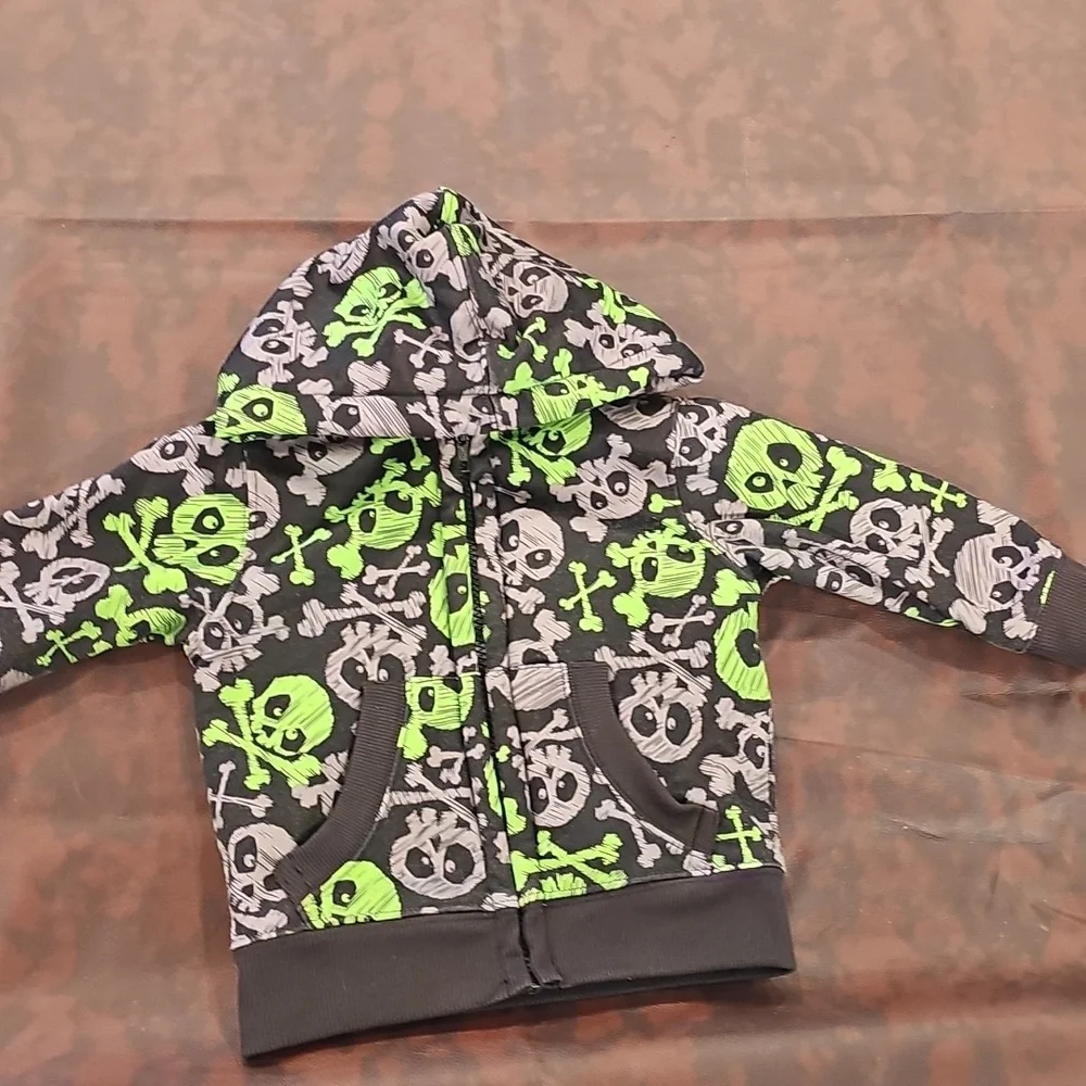 V Toddler Boys Skull Jacket For 18 Months